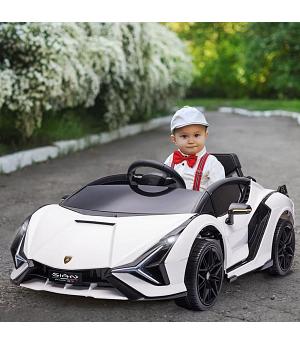 COCHE LAMBORGHINI SIAN 12V NIÑOS, 12V, BLANCO, MANDO RC -  INDA150-SIANWHITE